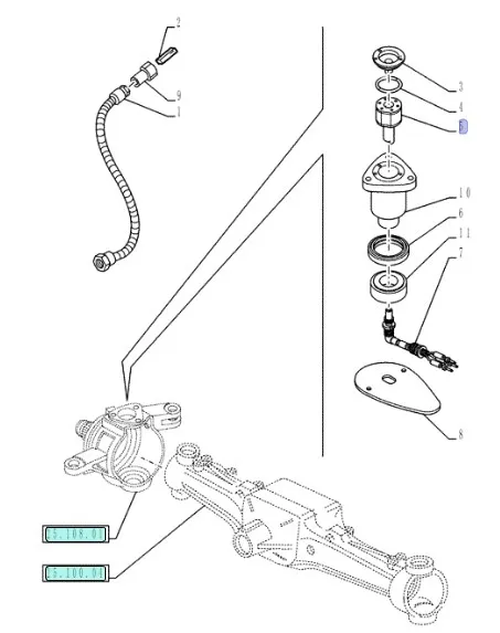 87627614 - Датчик полож. колеса моста передн. TMT7/MXMPm., T6/Maxx. с 05 г.в.