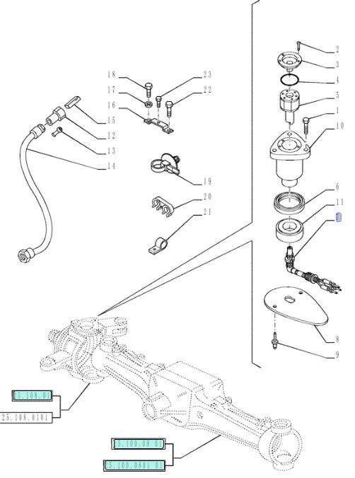 87627624 - Проводка эл. датч. полож. колеса перед. моста TMT7/MXMPm., T6/Maxx.